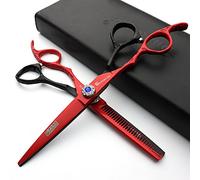 6 pollici mano sinistra parrucchiere, Giappone professionale capelli forbici, forbici, parrucchiere forbici sottili, multi-colore opzionale (6 pollici, 2 pezzi-E)