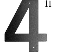 6 pollici Metal House Number Letters Address Numbers for Outside Mailbox Black Modern and Hangplant Real (E Un)