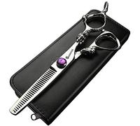 6 pollici professionale tagliacapelli 440c ad alta durezza parrucchiere salone di bellezza tagliacapelli, specializzato per parrucchieri.(argento Thining Scissors)