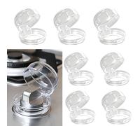 6 pomelli di sicurezza per bambini per grandi dimensioni max. Ø 4,2 cm e 4 cm, bottoni alti per fornelli a gas, trasparenti con adesivo per fornelli, pannello di controllo del forno