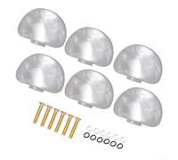 6 Pomi per Chiavette Chitarra in Plastica per bianchi Riciclabili con Viti per Folk Accessori Sostituzione 3x2x1cm(F)