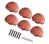 6 Pomi per Chiavette Chitarra in Plastica per bianchi Riciclabili con Viti per Folk Accessori Sostituzione 3x2x1cm(H)