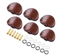 6 Pomi per Chiavette Chitarra in Plastica per bianchi Riciclabili con Viti per Folk Accessori Sostituzione 3x2x1cm(I)