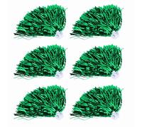 6 pon pon da cheerleader, pon pon divertenti e grintosi per la squadra di cheerleader, accessorio per costume da cheerleader per feste, balli e sport. (Verde)