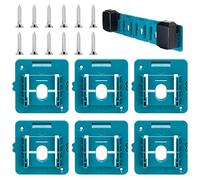 6 portabatterie compatibili con Makita & Bosch, 14,4 V/18 V, supporto per batteria con viti, supporto da parete, compatibile con batteria BL1860 1850 1840 1830 1820 1815
