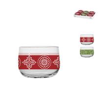 6 Portatealight In Vetro Decoro Ellen 68/5473 H&H