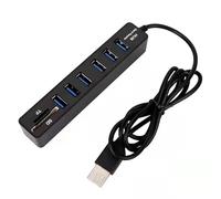 6 Porte USB 2.0 Hub Splitter Adattatore Multi USB Combo 2 in 1 con MicoSD SD/TF Card Reader per Notebook/Laptop/PC/MacBook