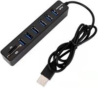 6 Porte USB 2.0 Hub Splitter Adattatore Multi USB Combo 2 in 1 con MicoSD SD/TF Card Reader per Notebook/Laptop/PC/MacBook