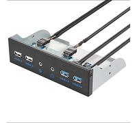 6 Porte USB 3.0 USB 2.0 HD Audio Pannello Frontale Hub 5.25 Pollice Floppy Bay Pannello Frontale