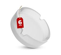 6 Posacenere Vetro Opaco - Impilabili - Per Interni Ed Esterni - Posaceneri Con 4 Fessure