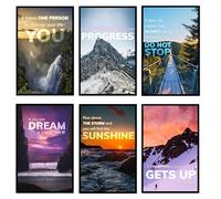 6 poster motivazionali per decorazione da parete, decorazione per casa, palestra, ufficio, arte da parete per casa, aula poster e affermazioni positive per casa e lavoro