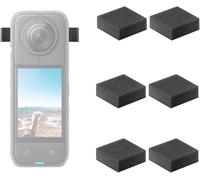 6 protezioni antivento per microfono in schiuma per Insta360 X5/X4/X3, riduzione del rumore, spugna antivento per audio chiaro