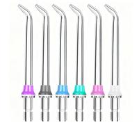 6 punte a getto dentale ad alta pressione compatibili con Waterpik WP-100 WP-660 WP-250 Ugello multifunzione idropulsore dentale senza fili pulizia denti gencive punte di ricambio classico