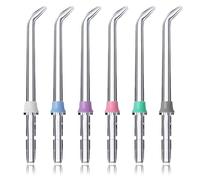 6 punte a getto dentale ad alta pressione per Waterpik WP-100, WP-660, WP-250, Flosser punte di ricambio per Waterpik Water Flosser, pulizia di apparecchi dentali, denti puliti