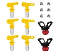 6 punte reversibili per spruzzatore airless, 211, 313, 415, 515, 517, 623, ugello a spruzzo, spruzzatore airless per parti di case, edifici, ponti recinzioni (giallo)