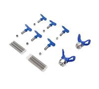 6 punte spray per vernice, 211 315 417 517 515 523, 2 supporti e 6 filtri per spruzzatore airless, blu