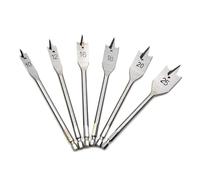 6 PZ 10-25mm Lavorazione Del Legno Punta Trapano Piatto Punte for In Acciaio Set for A Spade In Al Carbonio for Il Taglio Strumento Fai Da Te