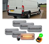 6 Pz 12-24 V LED Indicatore Laterale Luci di Liquidazione Per Minibus Van 2006-up Fiat Ducato Citroen Jumper Relè Peugeot Boxer I'veco Daily Clear Lens Led Sidemarker Camion Luce di Parcheggio
