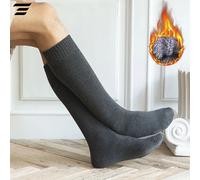 6 PZ = 3 Paia Calza Compressione Invernale da Uomo Caldo Caldo Al Ginocchio Gamba Lunga Calzini in Terry Caldo Addensare Copertura Calzini al Vitello Taglia 38-44