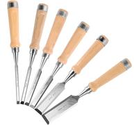 6 pz 8-32mm Set di scalpelli for la lavorazione del legno Strumenti da falegname Scalpelli piatti for la lavorazione del legno s Intaglio kni Falegnami Sgorbia Intaglio Strumento di legno