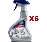 6 PZ ACTIFF DETERGENTE INOX SUPERFICI BRILLANTI NO ALONI 500ML