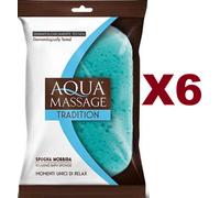 6 PZ ARIX AQUA MASSAGE TRADITION SPUGNA MORBIDA COLORI ASSORTITI