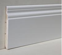 6 PZ BATTISCOPA BAROCCO AYOUS LEGNO LACCATO BIANCO MM13X120X3000 MADE IN ITALY