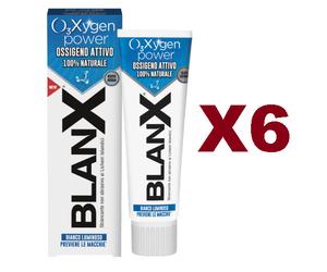 6 PZ BLANX DENTIFRICIO O3XYGEN POWER OSSIGENO ATTIVO BIANCO LUMINOSO 75 ML