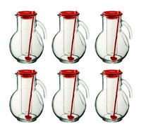 6 pz BORMIOLI KUFRA Brocca Caraffa per Vino Acqua Bevande con portaghiaccio 2 LT
