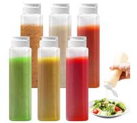 6 Pz Bottiglia Squeeze di Plastica, 300ml Bottiglie Spremere con Tappi