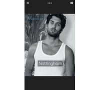 6 PZ CANOTTIERA UOMO SPALLA LARGA NOTTINGHAM VL6100L IN COTONE 100% PETTINATO