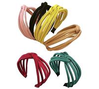 6 pz Cerchietti Colorati Catena for Capelli Nastri for Capelli Croce for Trucco Copricapo Bandane for Donne Cerchietto for Capelli Largo Boho Fascia for Capelli Larga Corea del Sud Miss Tie Lavoro a M