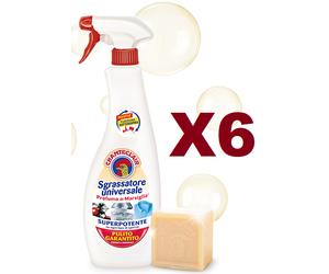 6 PZ CHANTECLAIR SGRASSATORE UNIVERSALE PROFUMO DI MARSIGLIA SPRAY 600ML