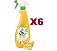 6 PZ CHANTECLAIR VERT ECODETERGENTE SGRASSATORE UNIVERSALE ARANCIO ZENZERO 625ML