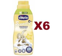 6 PZ CHICCO SENSITIVE AMMORBIDENTE CONCENTRATO TENDER TOUCH 30 LAV 750ML