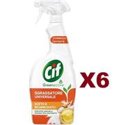 6 PZ CIF SPRAY GREENACTIVE SGRASSATORE UNIVERSALE ACETO & BICARBONATO 650 ML