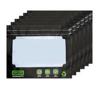 6 Pz Compatibile con Terploc Grove Bags, Sacchetti Humidor per Erba, Sacchetti Riutilizzabili on Chiusura a Zip e Controllo Umidità (58-62%), per Conservazione Erbe, Resistenti ai Raggi UV