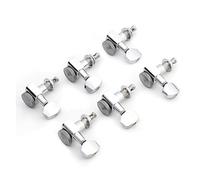 6 Pz Corde Di Chitarra Peg Bloccaggio Accordatori Sostituzione 6R Piroli Inline Chiavi Meccaniche Sintonizzatori Piroli Per Accordatura Per Chitarra (Color : Silver)