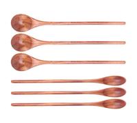 6 Pz Cucchiaio Di Legno Con Manico Lungo Cucchiaio Di Mischiare In Legno