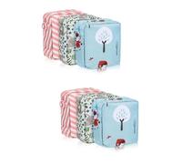 6 Pz Custodia Per Assorbenti Igienici Borsa Imbottita Per Borsa Porta Pad Per Periodo Per Il Periodo Di Viaggio D'epoca Custodia Per Cuscinetti Poliestere FOMIYES