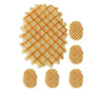 6 pz Decorativo Falso Waffle Set Realistico Finto Waffle Cucina