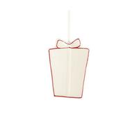 6 PZ Decorazione ALBERO DI NATALE Pacco regalo in porcellana da 11 cm 036M