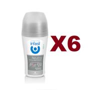 6 PZ DEODORANTE INFASIL NEUTRO TRIPLA PROTEZIONE ROLL ON 50ML