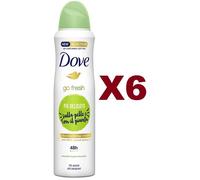 6 PZ DOVE DEODORANTE GO FRESH CETRIOLO E TE' VERDE 150ML SPRAY CUCUMBER & TEA