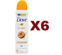 6 PZ DOVE DEODORANTE GO FRESH PASSION FRUIT & LEMONGRASS SCENT 150ML SPRAY