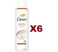 6 PZ DOVE DEODORANTE VANILA SCENT 48H 150ML SPRAY