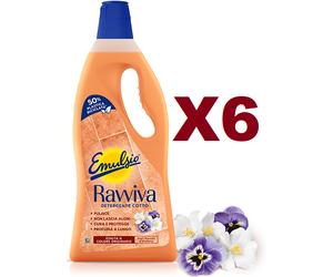 6 PZ EMULSIO RAVVIVA COTTO FIORI BIANCHI E VIOLETTA 750ML DETERGENTE COTTO