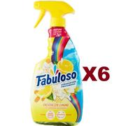 6 PZ FABULOSO SGRASSATORE PROFUMOSO MULTISUPERFICIE FRESCHEZZA LIMONE 600ML