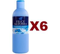 6 PZ FELCE AZZURRA BAGNODOCCIA MUSCHIO BIANCO 650ML BAGNO DOCCIA DELICATO