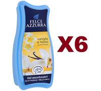 6 PZ FELCE AZZURRA GEL ASSORBIODORI VANIGLIA E MONOI 140GR DEODORANTE